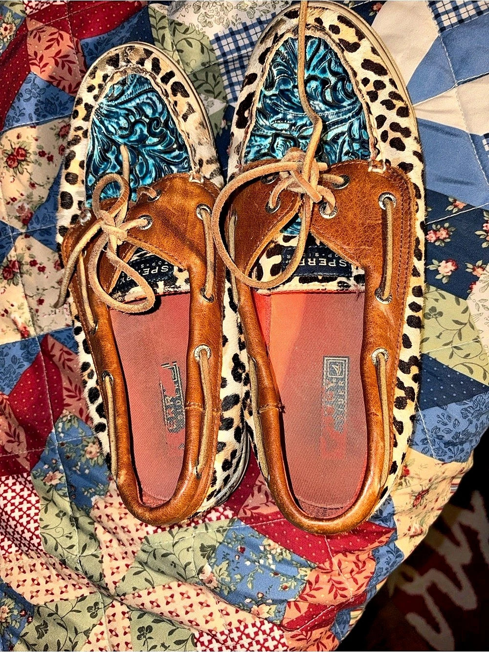 Sperry Women's Boat Shoes Brown & Blue